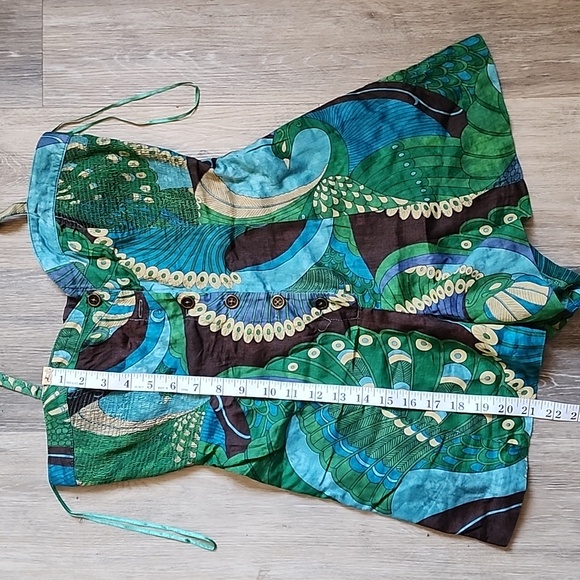 Free People Green and Blue Patterned Romper - Picture 5 of 16